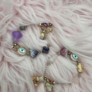 Charming Purple and Gold Beaded Bracelet